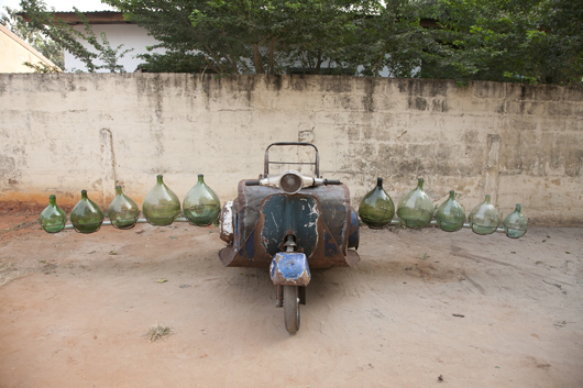 Romuald Hazoumé, 'Petrol Cargo,' 2012. Found Objects. On show at Cargoland, an exhibition of Hazoumé's work at October Gallery, London. Image courtesy Romuald Hazoumé and October Gallery.
